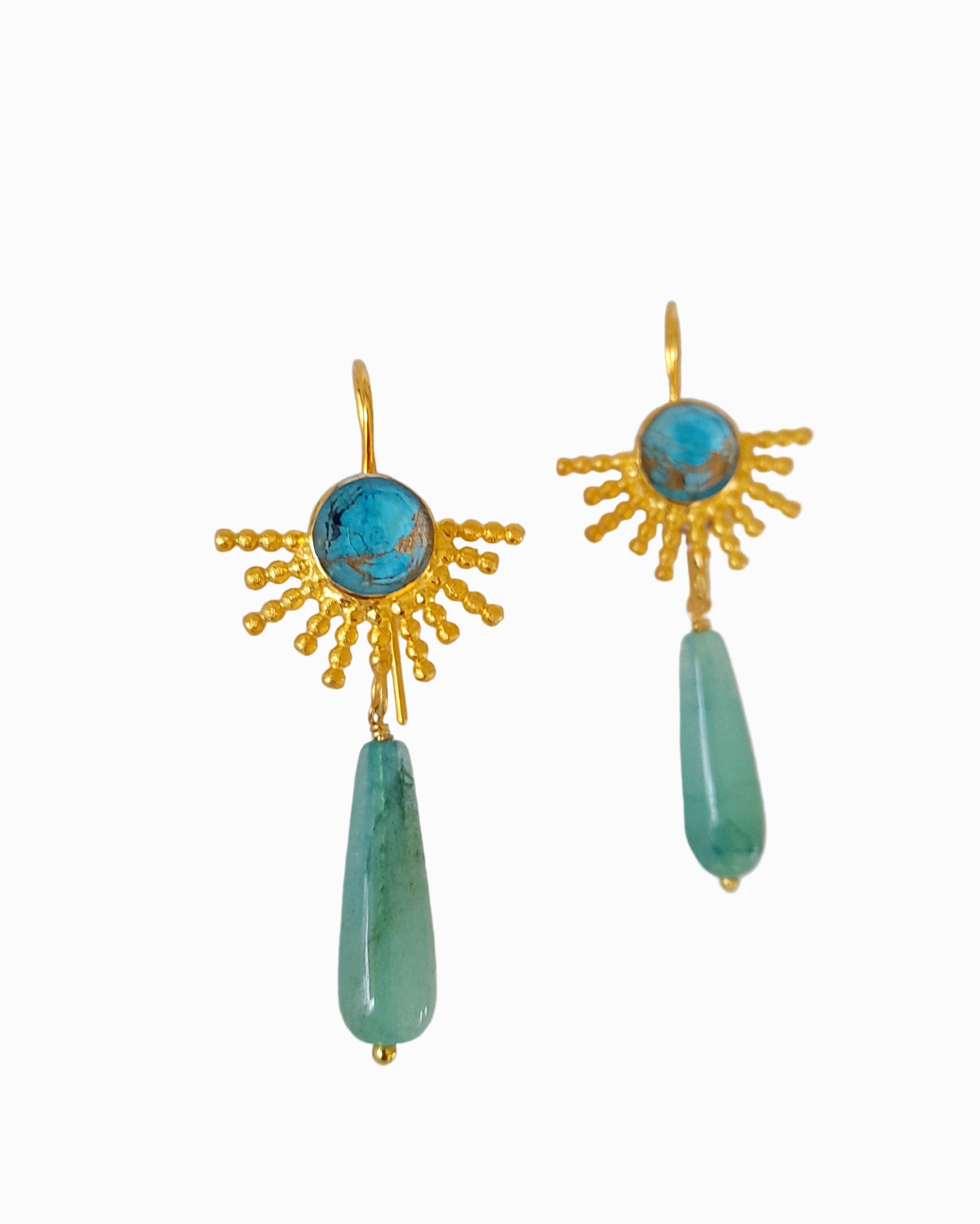 Blue Heliodora earrings